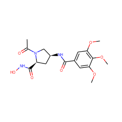 COc1cc(C(=O)N[C@H]2C[C@@H](C(=O)NO)N(C(C)=O)C2)cc(OC)c1OC ZINC000040915023