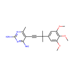 COc1cc(C(C)(C)C#Cc2c(C)nc(N)nc2N)cc(OC)c1OC ZINC000053683841