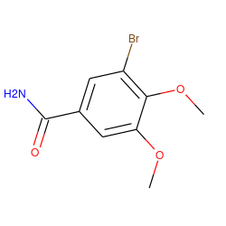 COc1cc(C(N)=O)cc(Br)c1OC ZINC000000479870