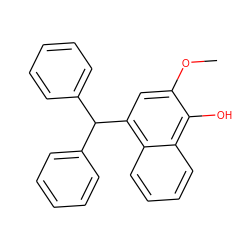 COc1cc(C(c2ccccc2)c2ccccc2)c2ccccc2c1O ZINC000005699410