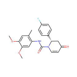 COc1cc(C)c(NC(=O)N2C=CC(=O)C[C@H]2c2ccc(F)cc2)cc1OC ZINC000115233659