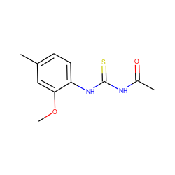 COc1cc(C)ccc1NC(=S)NC(C)=O ZINC000103218979