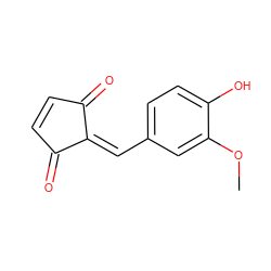 COc1cc(C=C2C(=O)C=CC2=O)ccc1O ZINC000000003820