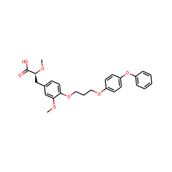 COc1cc(C[C@H](OC)C(=O)O)ccc1OCCCOc1ccc(Oc2ccccc2)cc1 ZINC000028339538