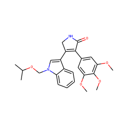 COc1cc(C2=C(c3cn(COC(C)C)c4ccccc34)CNC2=O)cc(OC)c1OC ZINC000040421796