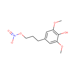 COc1cc(CCCO[N+](=O)[O-])cc(OC)c1O ZINC000035940603