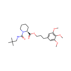 COc1cc(CCCOC(=O)[C@@H]2CCCCN2C(=O)NCC(C)(C)C)cc(OC)c1OC ZINC000013755848