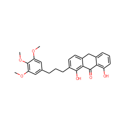 COc1cc(CCCc2ccc3c(c2O)C(=O)c2c(O)cccc2C3)cc(OC)c1OC ZINC000013490526