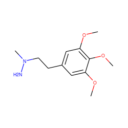 COc1cc(CCN(C)N)cc(OC)c1OC ZINC000064490638