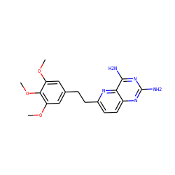 COc1cc(CCc2ccc3nc(N)nc(N)c3n2)cc(OC)c1OC ZINC001772604062