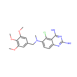 COc1cc(CN(C)c2ccc3nc(N)nc(N)c3c2Cl)cc(OC)c1OC ZINC000003814853