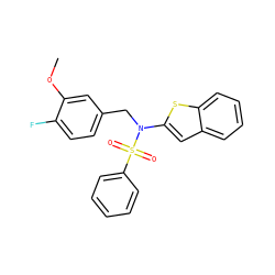 COc1cc(CN(c2cc3ccccc3s2)S(=O)(=O)c2ccccc2)ccc1F ZINC000115230812