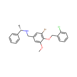 COc1cc(CN[C@@H](C)c2ccccc2)cc(Br)c1OCc1ccccc1Cl ZINC000002177978