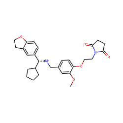 COc1cc(CN[C@@H](c2ccc3c(c2)CCO3)C2CCCC2)ccc1OCCN1C(=O)CCC1=O ZINC001772571635