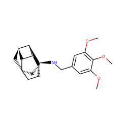 COc1cc(CN[C@H]2[C@H]3[C@H]4C[C@@H]5[C@@H]6[C@H]4[C@H]2[C@@H]6C[C@H]53)cc(OC)c1OC ZINC000261086116