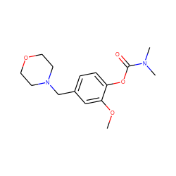 COc1cc(CN2CCOCC2)ccc1OC(=O)N(C)C ZINC000299829306