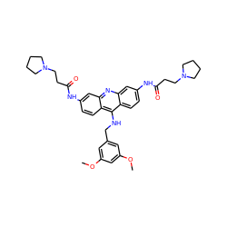 COc1cc(CNc2c3ccc(NC(=O)CCN4CCCC4)cc3nc3cc(NC(=O)CCN4CCCC4)ccc23)cc(OC)c1 ZINC000028878736