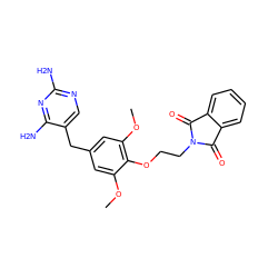 COc1cc(Cc2cnc(N)nc2N)cc(OC)c1OCCN1C(=O)c2ccccc2C1=O ZINC000028013999