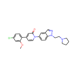 COc1cc(Cl)ccc1-c1ccn(-c2ccc3c(cnn3CCN3CCCC3)c2)c(=O)c1 ZINC000059082419