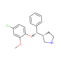 COc1cc(Cl)ccc1O[C@H](c1ccccc1)[C@@H]1CCNC1 ZINC000095587325