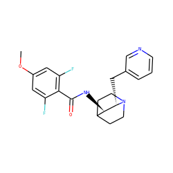 COc1cc(F)c(C(=O)N[C@@H]2C3CCN(CC3)[C@H]2Cc2cccnc2)c(F)c1 ZINC000095577667