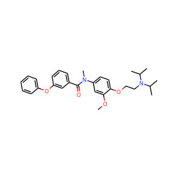 COc1cc(N(C)C(=O)c2cccc(Oc3ccccc3)c2)ccc1OCCN(C(C)C)C(C)C ZINC000038454261
