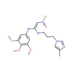 COc1cc(N/C(=C/[N+](=O)[O-])NCCCn2cnc(C)c2)cc(OC)c1OC ZINC000147492835