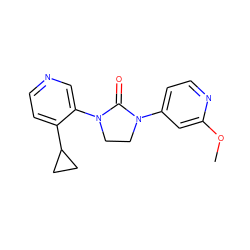 COc1cc(N2CCN(c3cnccc3C3CC3)C2=O)ccn1 ZINC000144018877