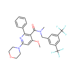 COc1cc(N2CCOCC2)nc(-c2ccccc2)c1C(=O)N(C)Cc1cc(C(F)(F)F)cc(C(F)(F)F)c1 ZINC000028131090