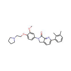 COc1cc(N2Cc3ccc(-c4cccc(C)c4C)nc3C2=O)ccc1OCCN1CCCC1 ZINC000095588499