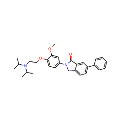 COc1cc(N2Cc3ccc(-c4ccccc4)cc3C2=O)ccc1OCCN(C(C)C)C(C)C ZINC000040568116