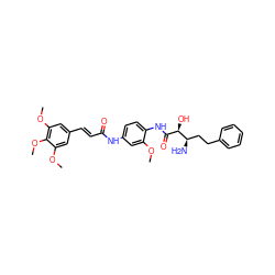 COc1cc(NC(=O)/C=C/c2cc(OC)c(OC)c(OC)c2)ccc1NC(=O)[C@@H](O)[C@H](N)CCc1ccccc1 ZINC000026951000