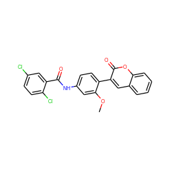 COc1cc(NC(=O)c2cc(Cl)ccc2Cl)ccc1-c1cc2ccccc2oc1=O ZINC000006907008