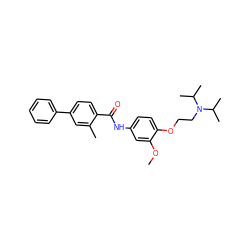 COc1cc(NC(=O)c2ccc(-c3ccccc3)cc2C)ccc1OCCN(C(C)C)C(C)C ZINC000040567021