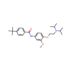 COc1cc(NC(=O)c2ccc(C(C)(C)C)cc2)ccc1OCCN(C(C)C)C(C)C ZINC000040764337