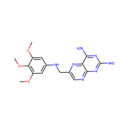 COc1cc(NCc2cnc3nc(N)nc(N)c3n2)cc(OC)c1OC ZINC000005853459