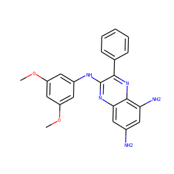 COc1cc(Nc2nc3cc(N)cc(N)c3nc2-c2ccccc2)cc(OC)c1 ZINC000005500341