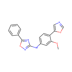 COc1cc(Nc2noc(-c3ccccc3)n2)ccc1-c1cnco1 ZINC000013860204