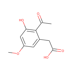 COc1cc(O)c(C(C)=O)c(CC(=O)O)c1 ZINC000013660265