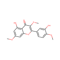 COc1cc(O)c2c(=O)c(OC)c(-c3ccc(OC)c(O)c3)oc2c1 ZINC000006484603