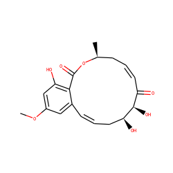 COc1cc(O)c2c(c1)/C=C/C[C@H](O)[C@H](O)C(=O)/C=C\C[C@H](C)OC2=O ZINC000014852066