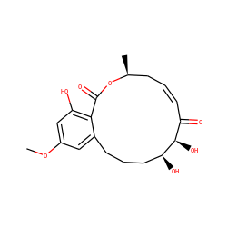 COc1cc(O)c2c(c1)CCC[C@H](O)[C@H](O)C(=O)/C=C\C[C@H](C)OC2=O ZINC000014852163