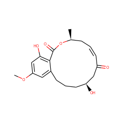 COc1cc(O)c2c(c1)CCC[C@H](O)CC(=O)/C=C/C[C@H](C)OC2=O ZINC000066111561