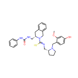 COc1cc(O)ccc1CN1CCC[C@@H]1C/N=C(\S)N1Cc2ccccc2C[C@H]1CNC(=O)Nc1ccccc1 ZINC000029329861