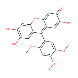 COc1cc(OC)c(-c2c3cc(O)c(=O)cc-3oc3cc(O)c(O)cc23)cc1OC ZINC000004894312