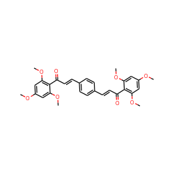 COc1cc(OC)c(C(=O)/C=C/c2ccc(/C=C/C(=O)c3c(OC)cc(OC)cc3OC)cc2)c(OC)c1 ZINC000169306891