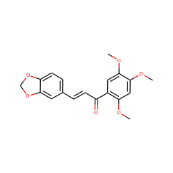 COc1cc(OC)c(C(=O)/C=C/c2ccc3c(c2)OCO3)cc1OC ZINC000082154208