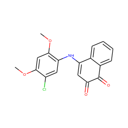 COc1cc(OC)c(NC2=CC(=O)C(=O)c3ccccc32)cc1Cl ZINC000100561194