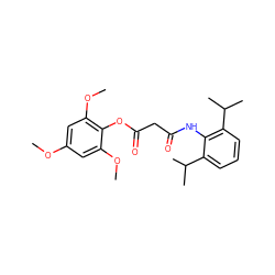 COc1cc(OC)c(OC(=O)CC(=O)Nc2c(C(C)C)cccc2C(C)C)c(OC)c1 ZINC000027842784