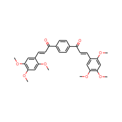 COc1cc(OC)c(OC)cc1/C=C/C(=O)c1ccc(C(=O)/C=C/c2cc(OC)c(OC)cc2OC)cc1 ZINC000169306873